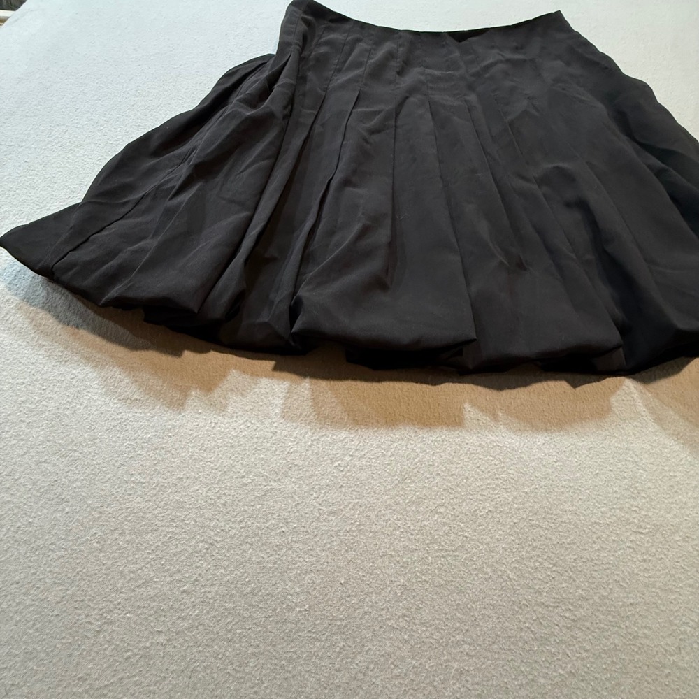 🖤 Nicole by Nicole Miller Pleated Bubble Hem Romantic Dark Academia Skirt Wom 6 - Picture 6 of 12